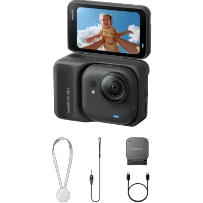 אינסטה Iמצלמת אקסטרים זעירה Insta360 GO Ultra Standard Bundle – שחור