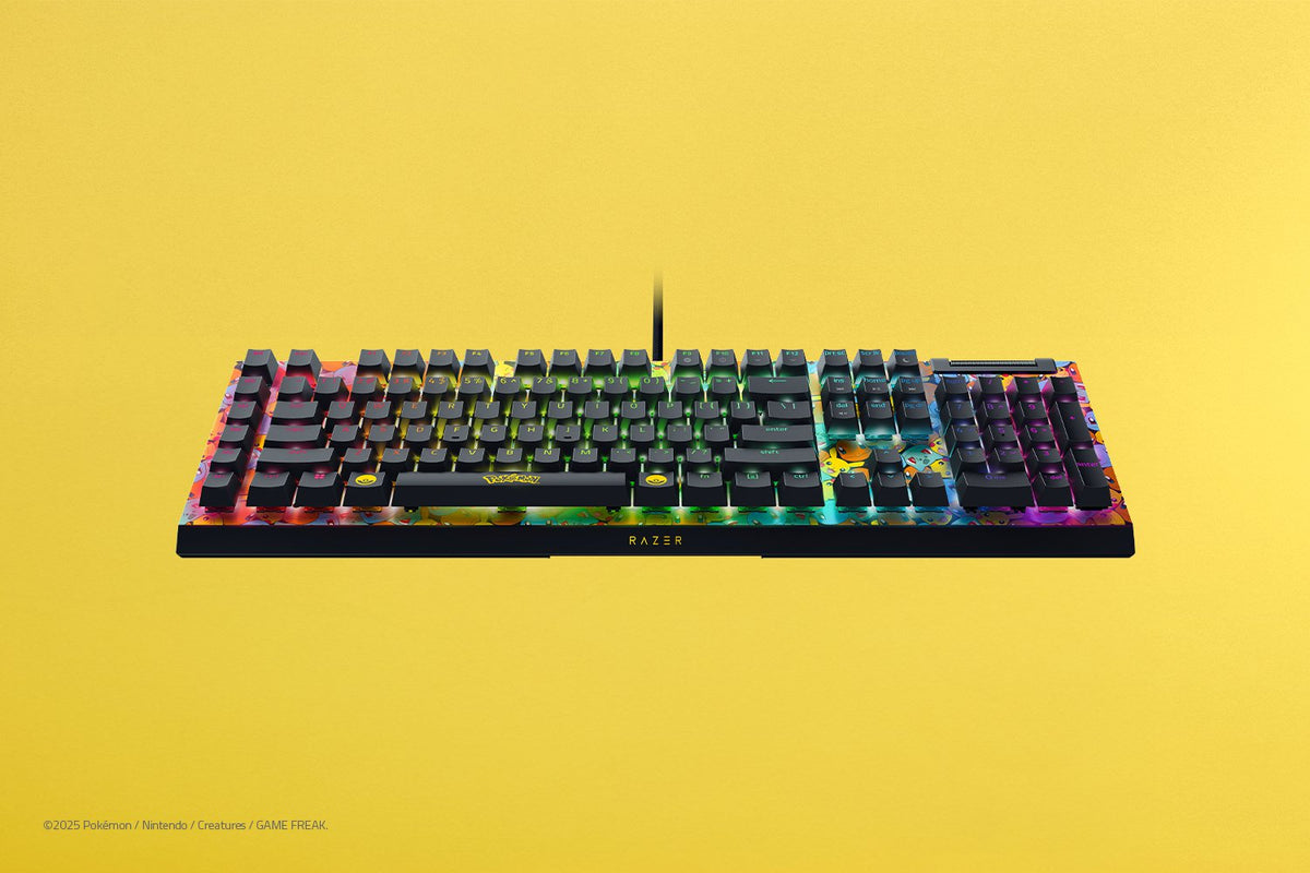 Razer | Blackwidow V4 X Pokemon | מקלדת גיימינג מכנית חוטית