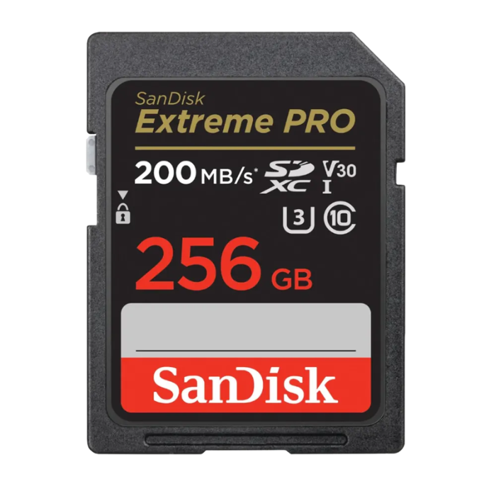 SanDisk Extreme PRO SD UHS-I 256GB V30 4K כרטיס זיכרון