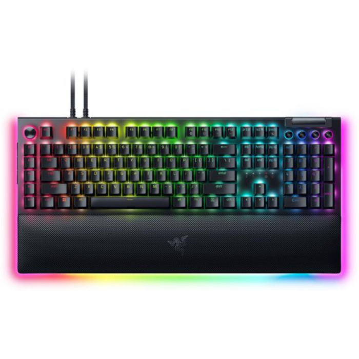 Razer BlackWidow V4 Pro מקלדת גיימרים מכנית מתג ירוק טקטילי קליקי