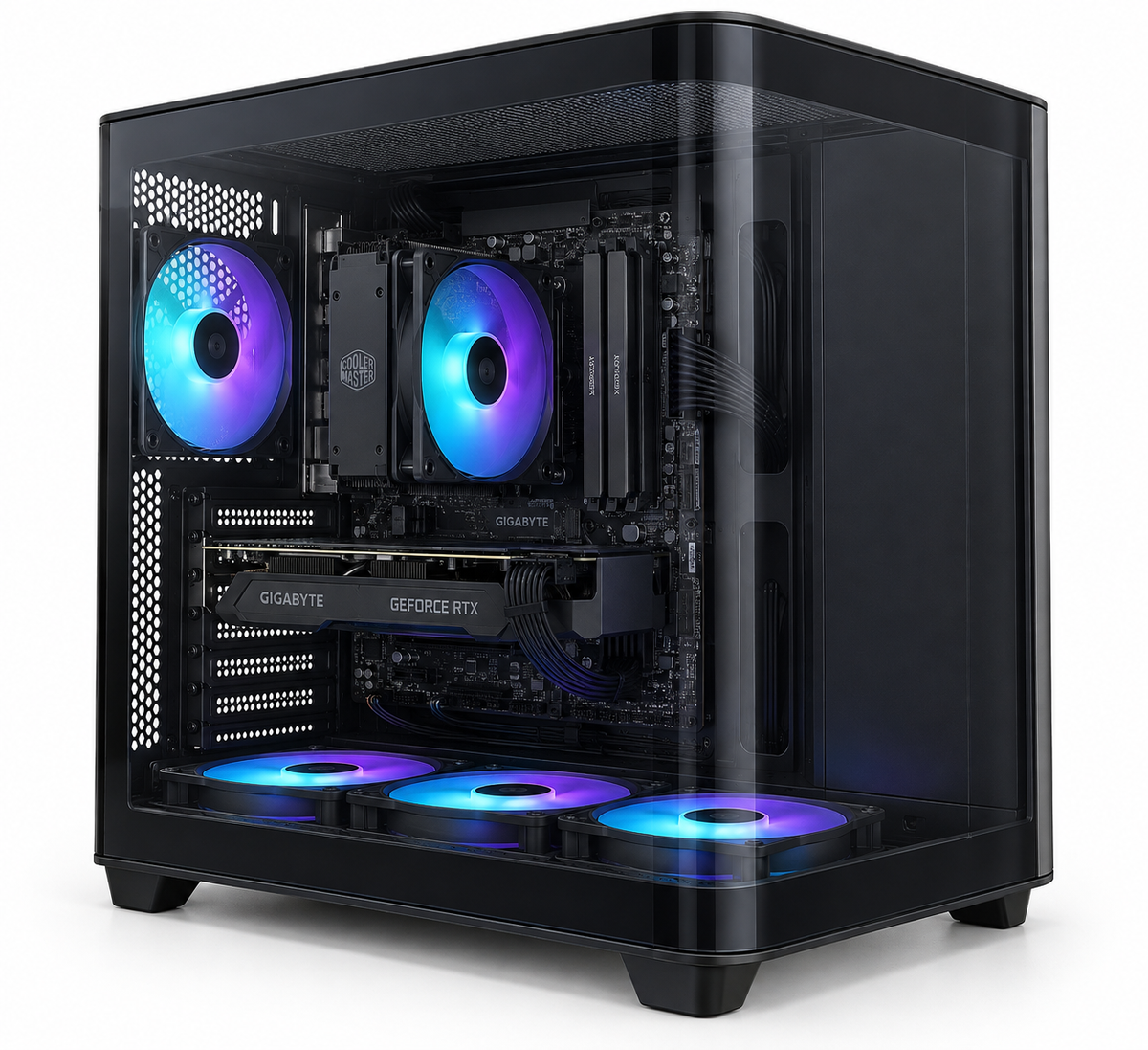 מחשב גיימינג CX300 ARGB עם AMD Ryzen 7 7800X3D, RTX 5060, 32GB DDR5 ו־1TB NVMe