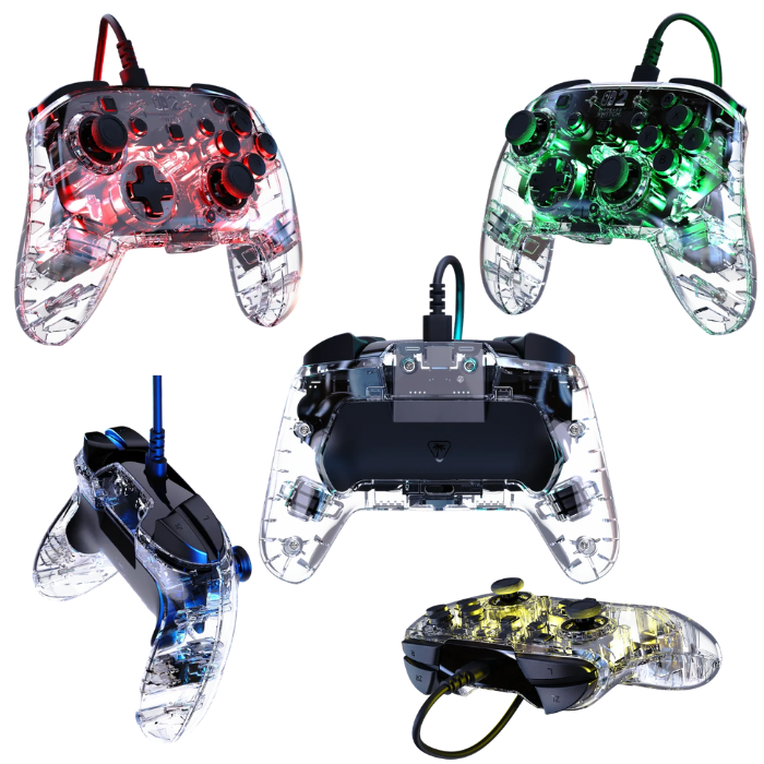 בקר גיימינג חוטי Turtle Beach Afterglow™ Wired Controller שקוף ל-Nintendo Switch 2