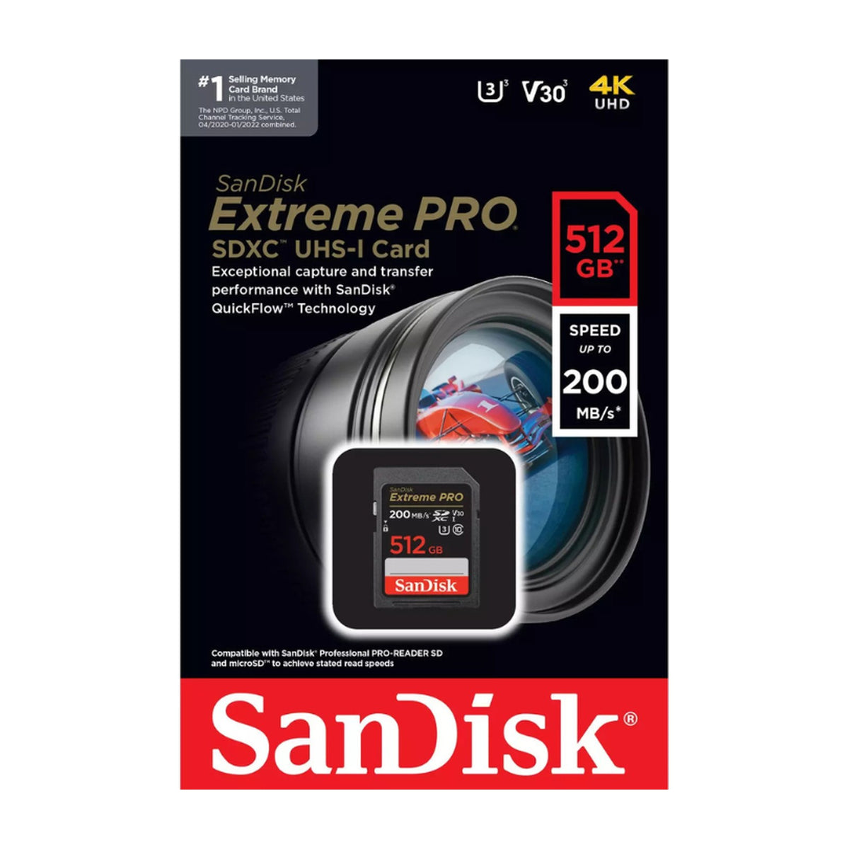 כרטיס זיכרון SanDisk Extreme Pro microSDXC 512GB SDSQUNR — תמונה 2 מתוך 2