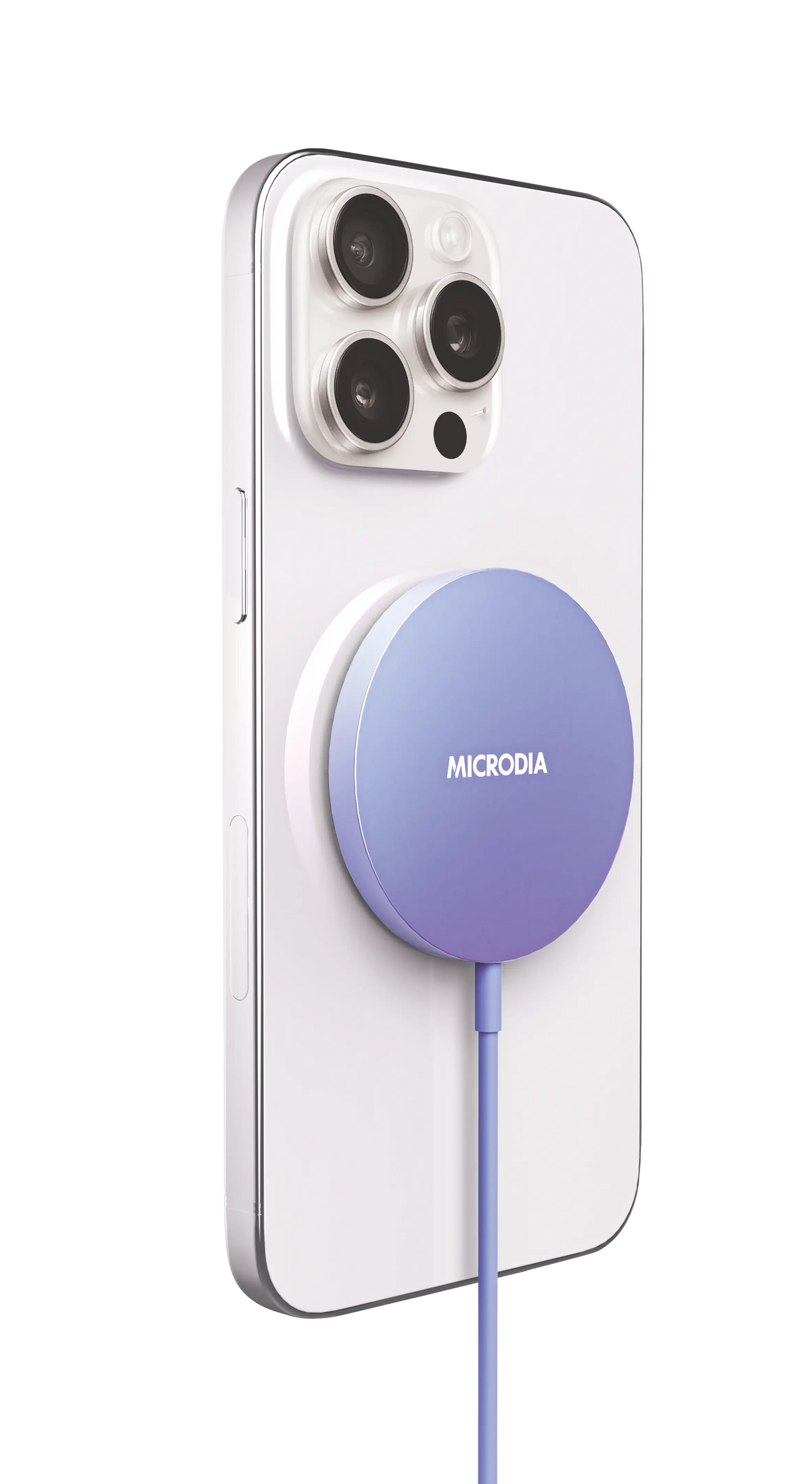 מטען אלחוטי Microdia SnapPad 15W סגול