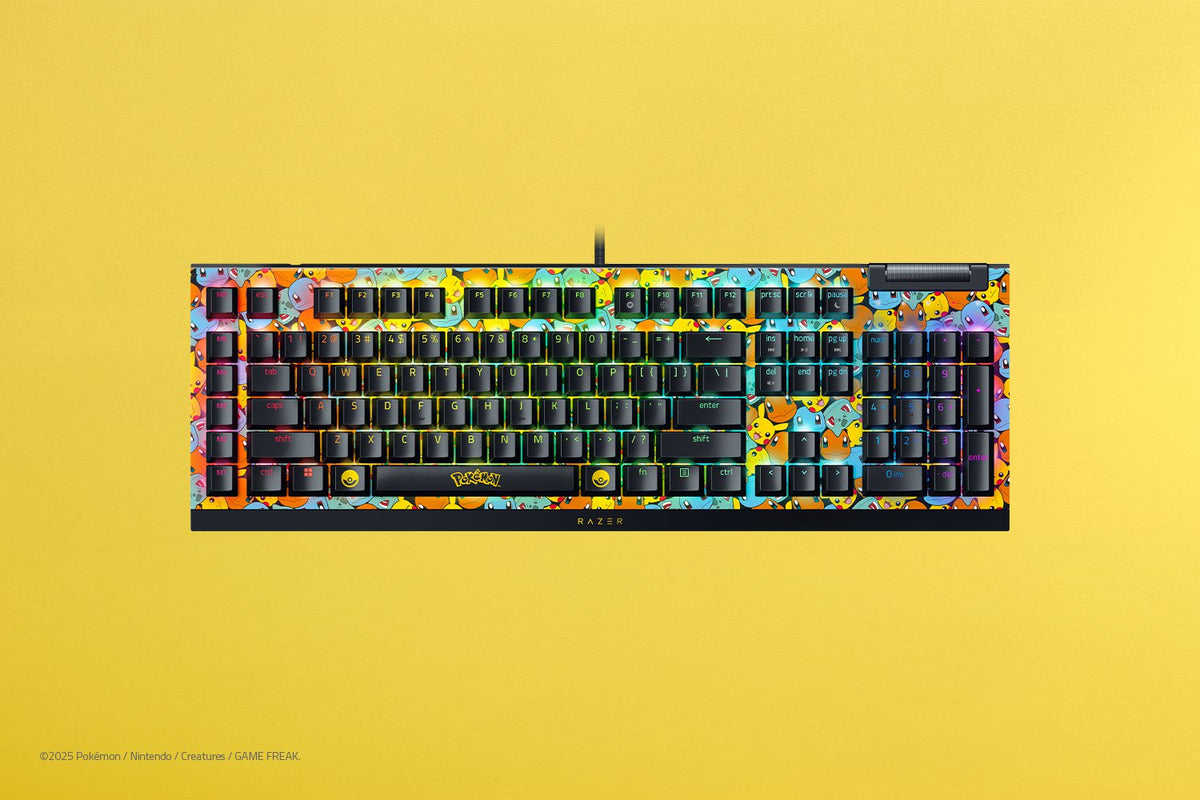 Razer | Blackwidow V4 X Pokemon | מקלדת גיימינג מכנית חוטית