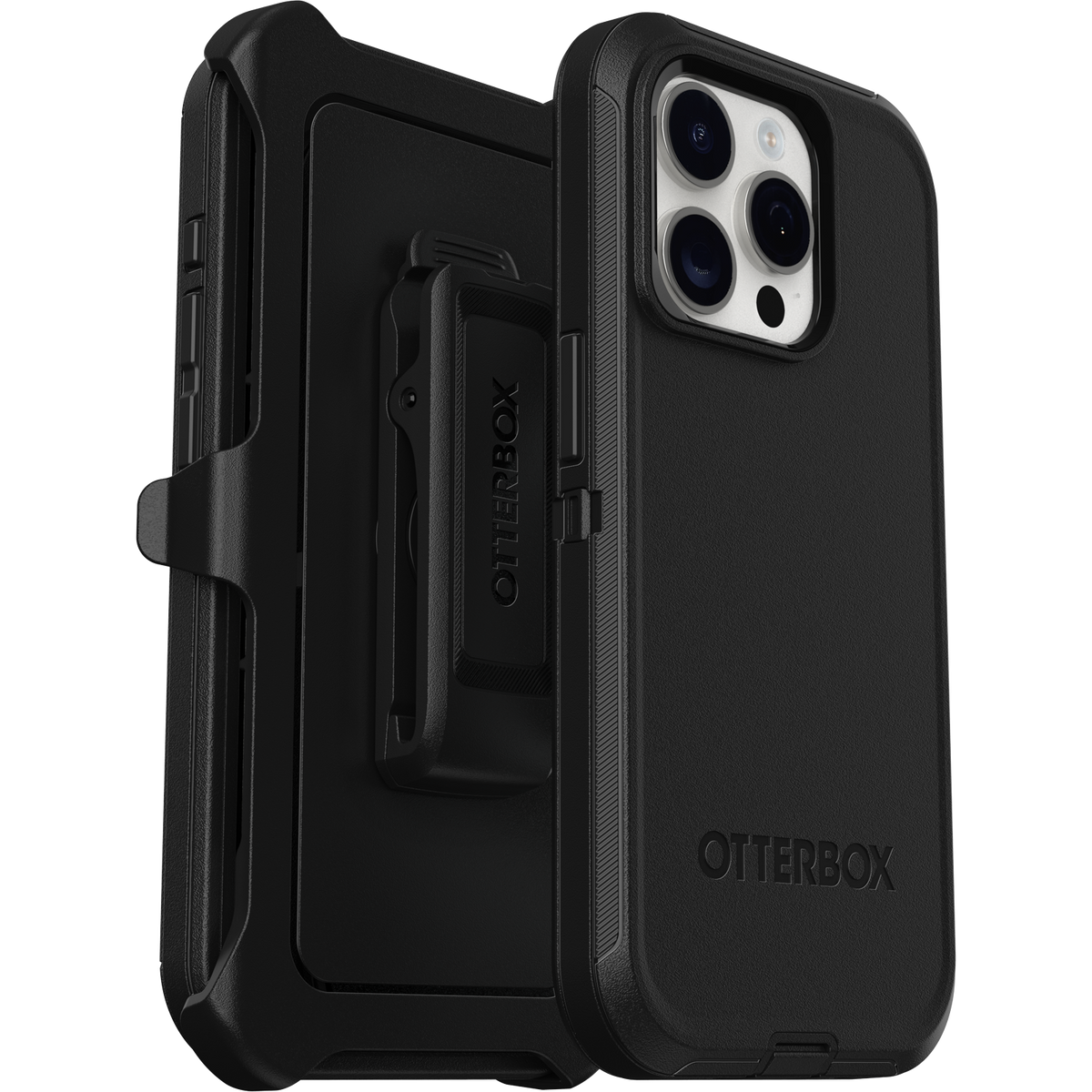 כיסוי OtterBox Defender ל-iPhone 15 Pro שחור — תמונה 1 מתוך 3