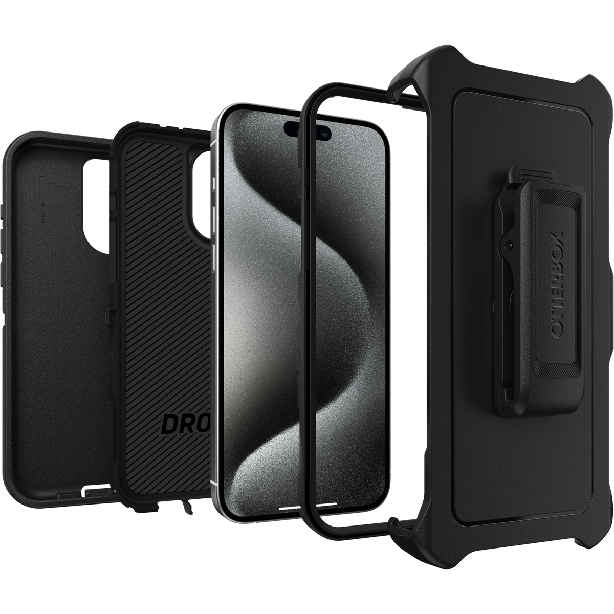 כיסוי OtterBox Defender ל-iPhone 15 Pro Max שחור — תמונה 3 מתוך 3