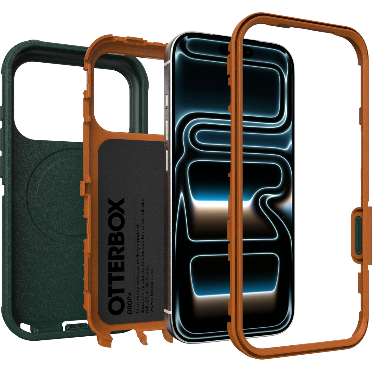 כיסוי OtterBox Defender Pro ל-iPhone 17 Pro ירוק — תמונה 3 מתוך 3