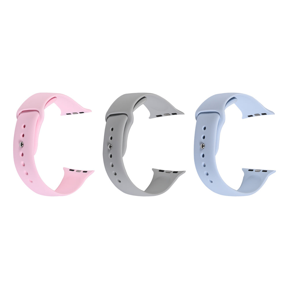 סט שלוש רצועות סיליקון ל-Apple Watch 38/40/41/42mm מבית PureGear