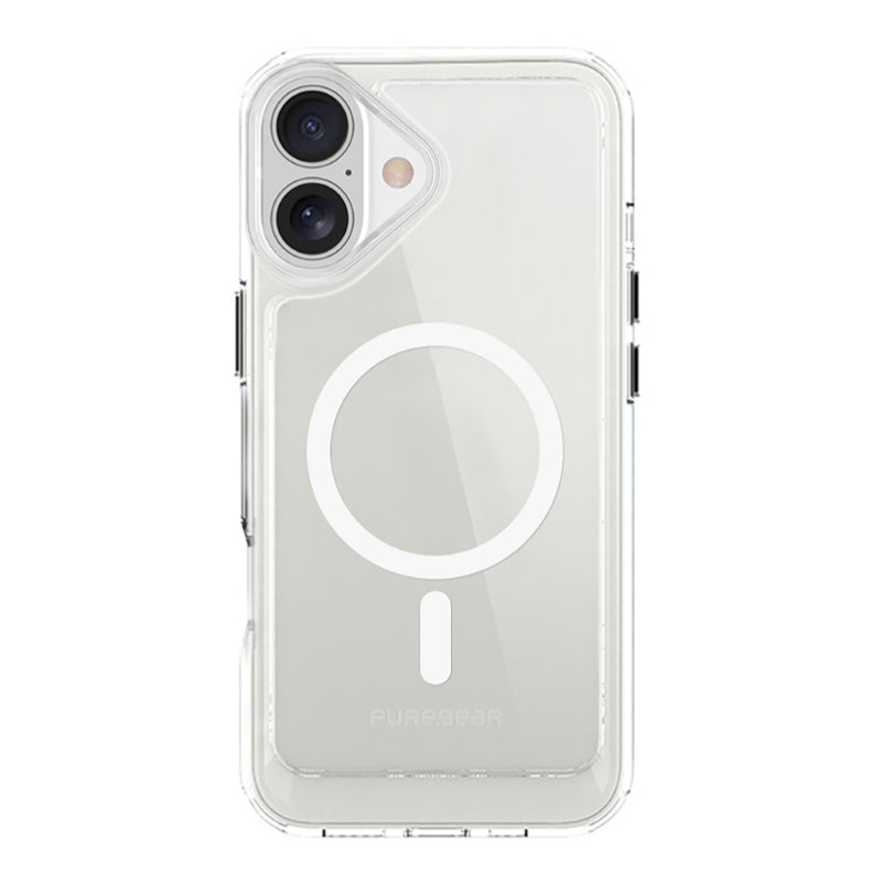 כיסוי לאייפון 16 תומך MagSafe קשיח PureGear DualTek Slim שקוף